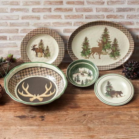 Balsam River Melamine 14 PC Dinnerware Set