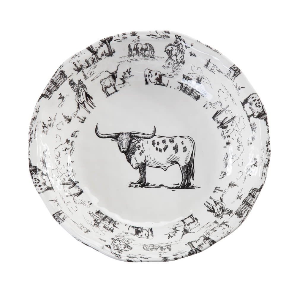 Ranch Sketches Melamine Serving Bowl