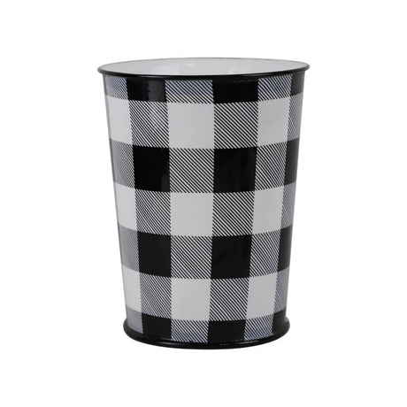 Country Buffalo Plaid Waste Basket