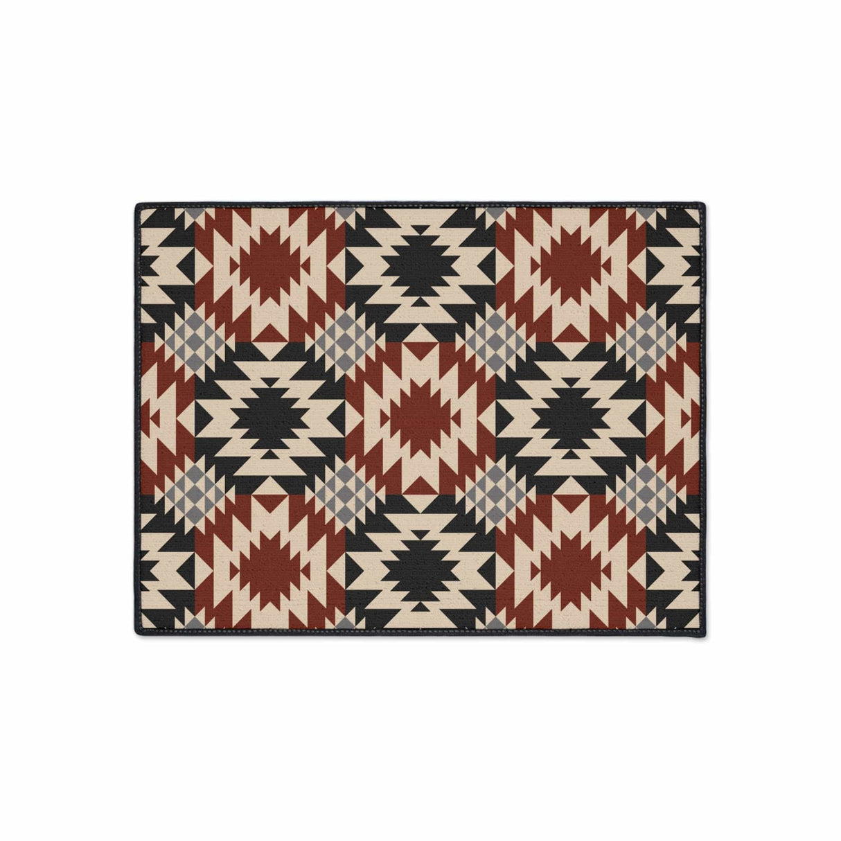 Red Black Southwest Non-Slip Rug