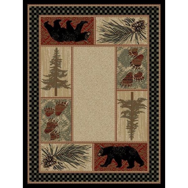 Pine Forest Bear Rug