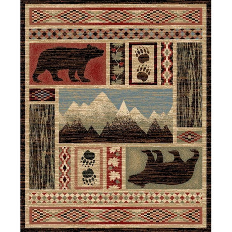 Sierra Mountain Bear Area Rug