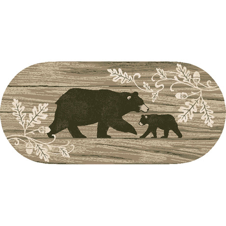 Bear And Foliage Cabin Rug