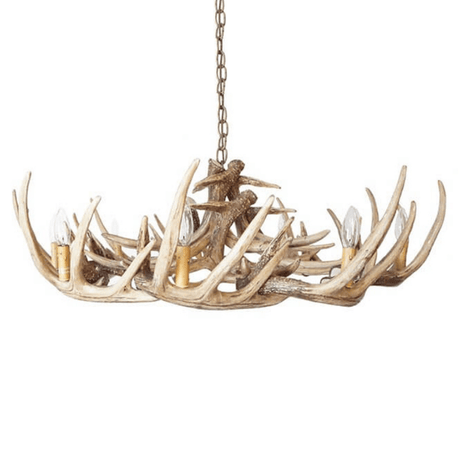 Whitetail Deer 15 Antler Chandelier - Wide