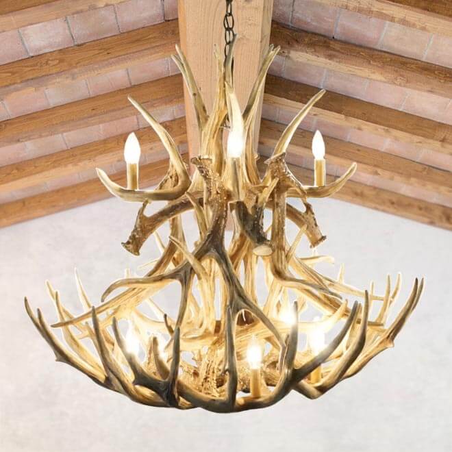 Mule Deer 20 Antler Chandelier