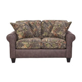 Leather and Camo Loveseat