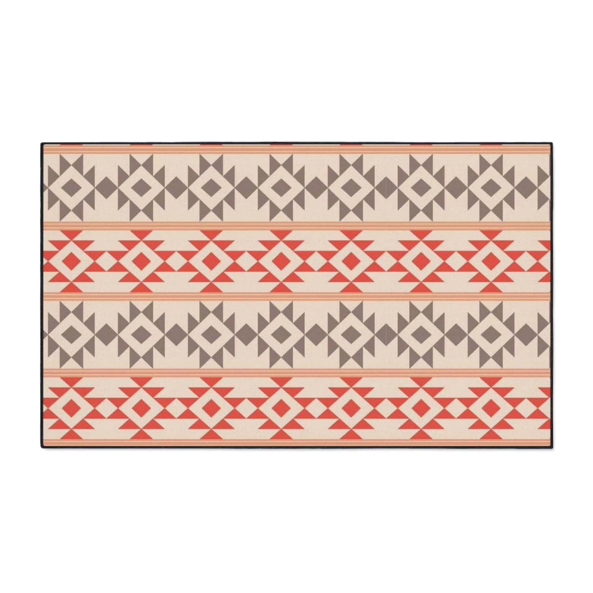 Aztec Peach Non-Slip Rug