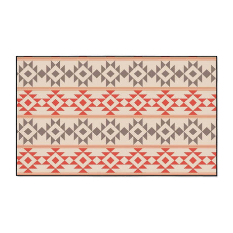 Aztec Peach Non-Slip Rug