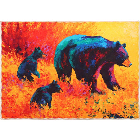 Black Bear Family Accent Rug