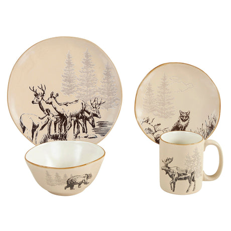 Wildlife Charm 16PC Dinnerware Set