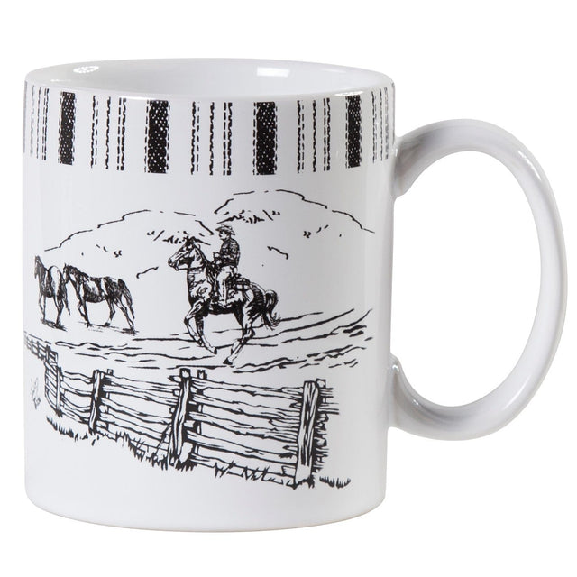 Ranch Sketches Horses Mug Set