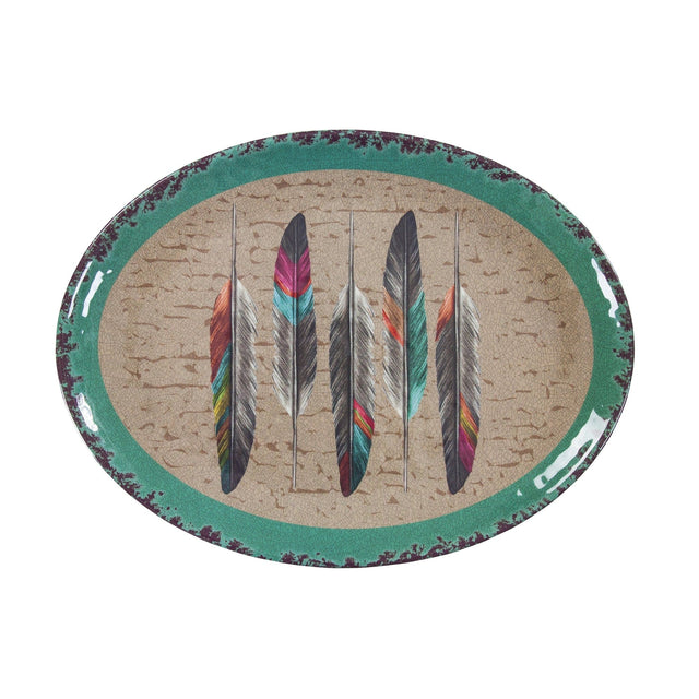 Feather Flair Melamine Serving Platter