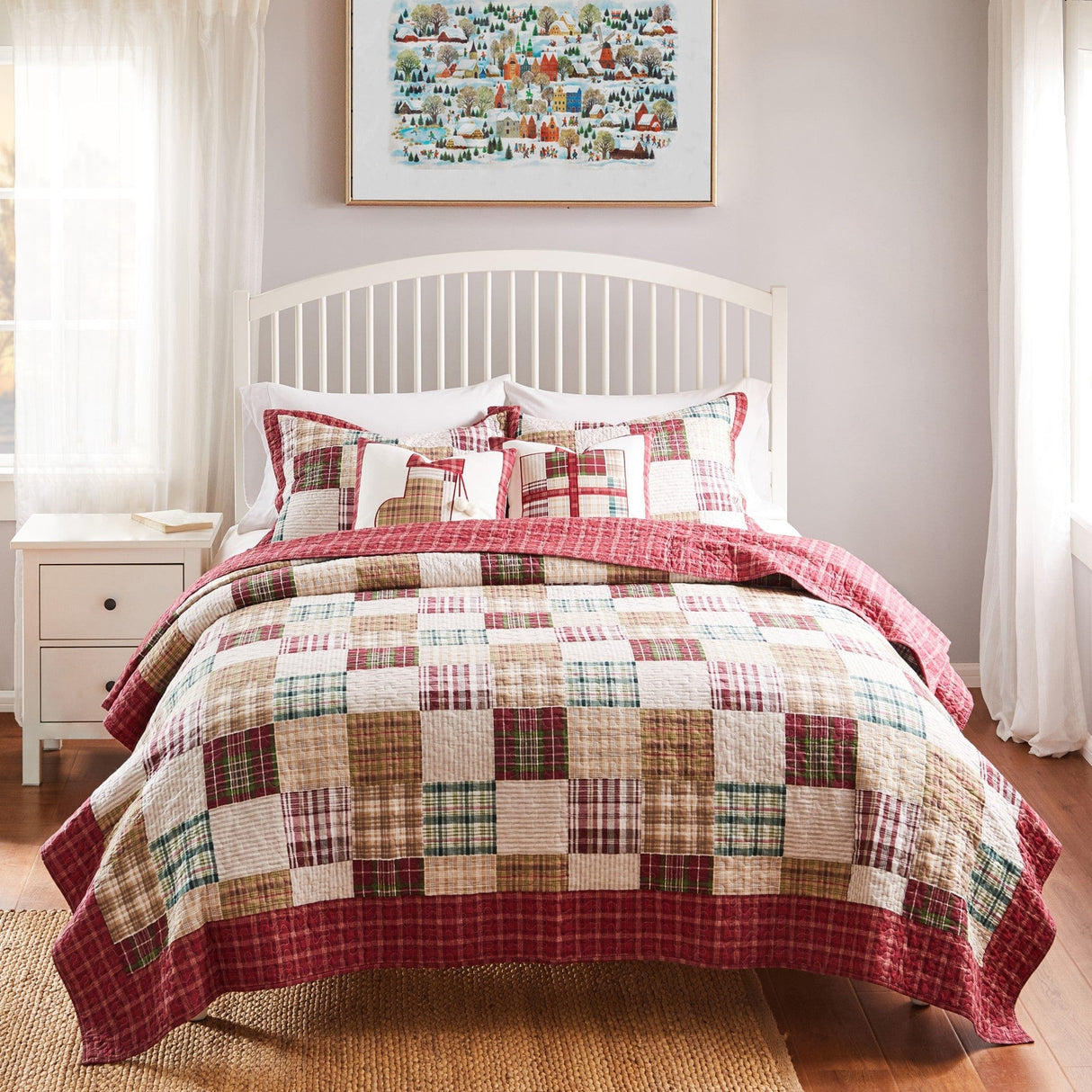 Princeton Red Quilt Set