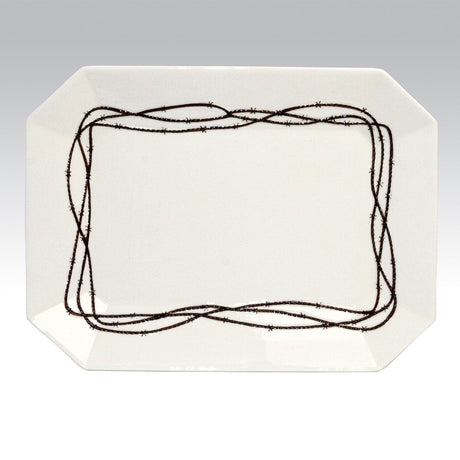 Barbwire Motif Serving Platter