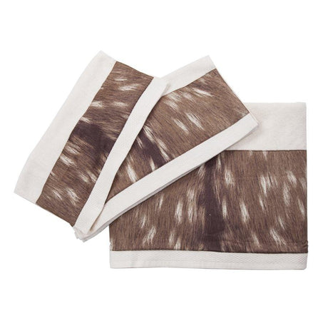 Deer Fur Design 3PC Towel Set