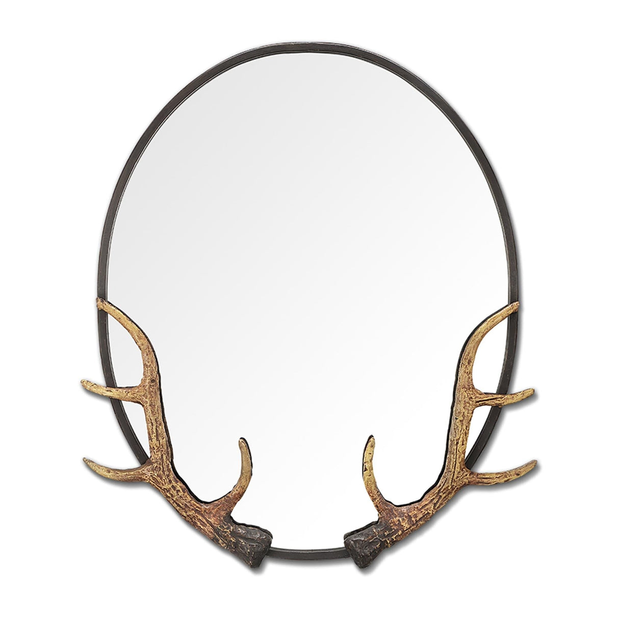 Antler Oval Mirror