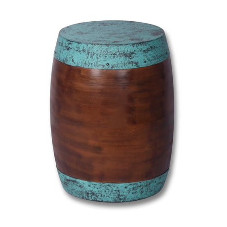 Turquoise Barrel Stool