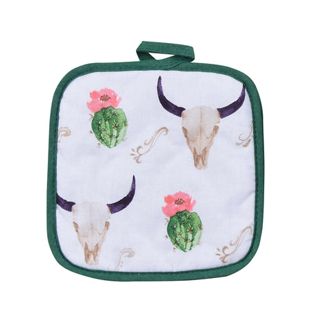 Longhorn & Cactus Pot Holder