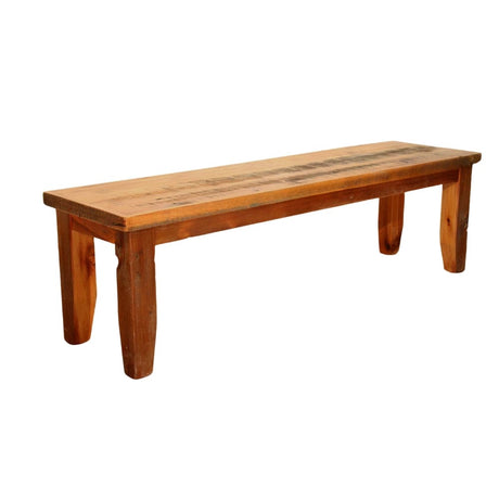 Red River Barnwood Straight Leg Bench