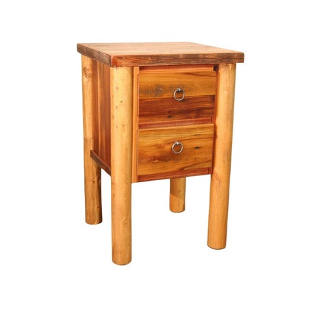 Red River Barnwood 2 Drawer Nightstand