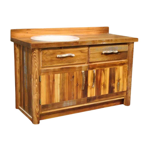 Red River Barnwood Round Leg Bathroom Vanity