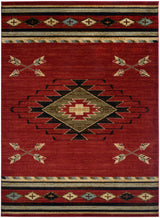 Red Sun Western Area Rug