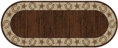 Horseshoe Border Accent Rug