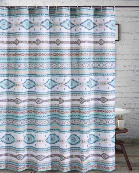 Turquoise Desert Shower Curtain