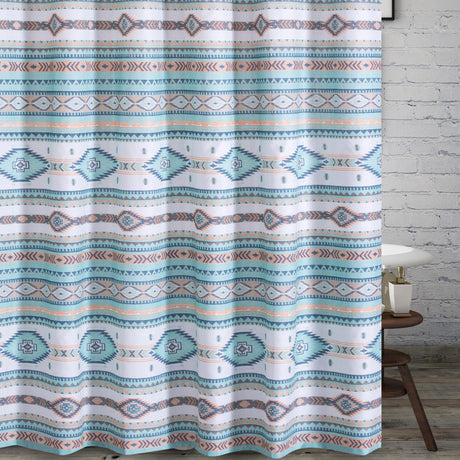 Turquoise Desert Shower Curtain