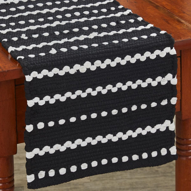 Navy Check 36" Chindi Table Runner