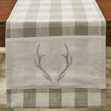 Antler Pine Check 72" Table Runner