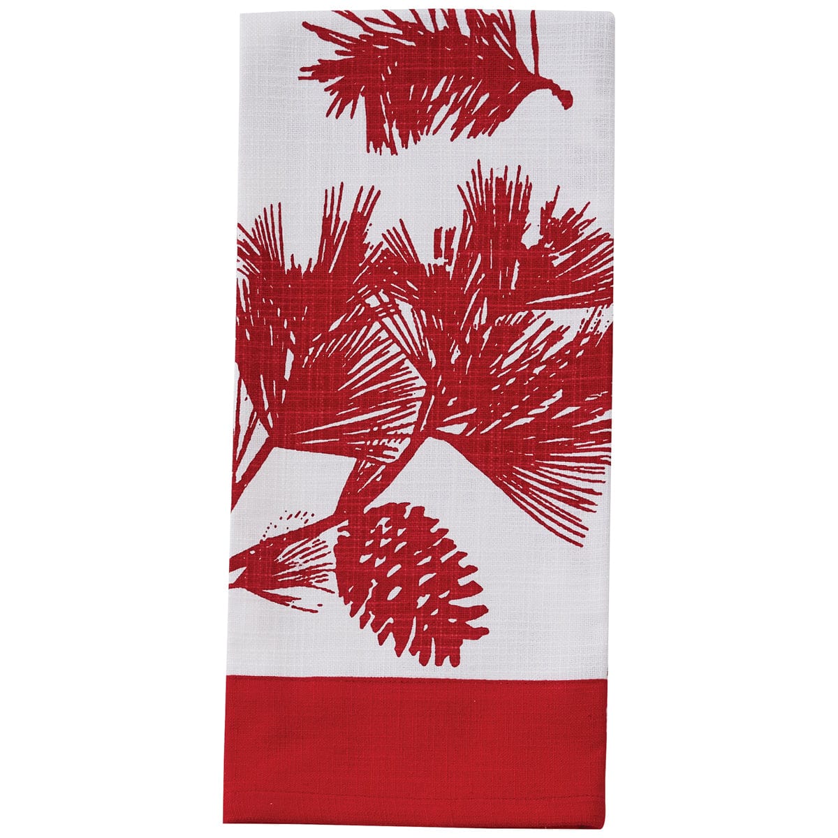 Pinecone Red Dishtowel