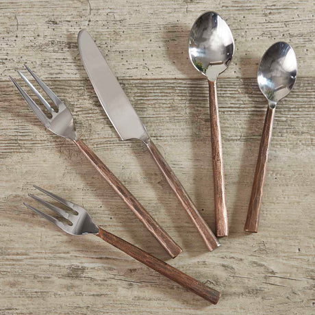 Copper Handle Flatware Set