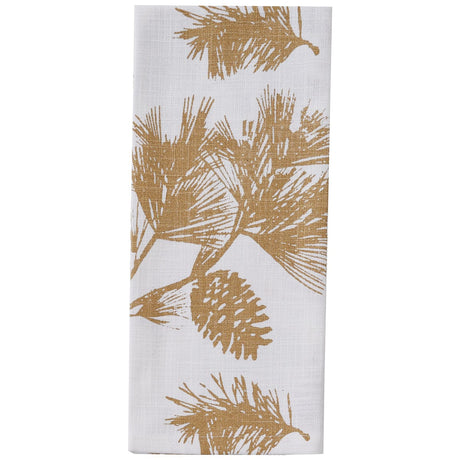 Pinecone Gold Dishtowel