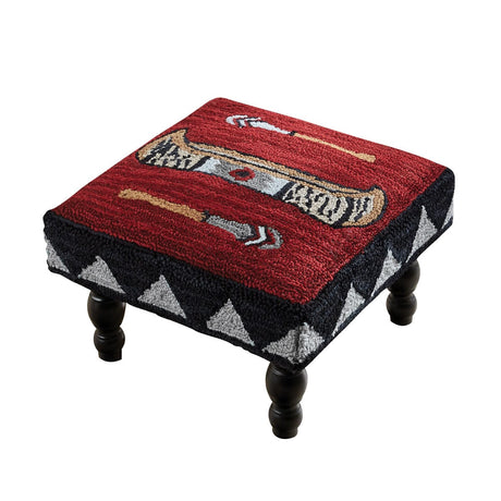 Montana Plaid Hooked Stool