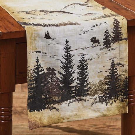 Valley Mountain Scene 54" Table Runner