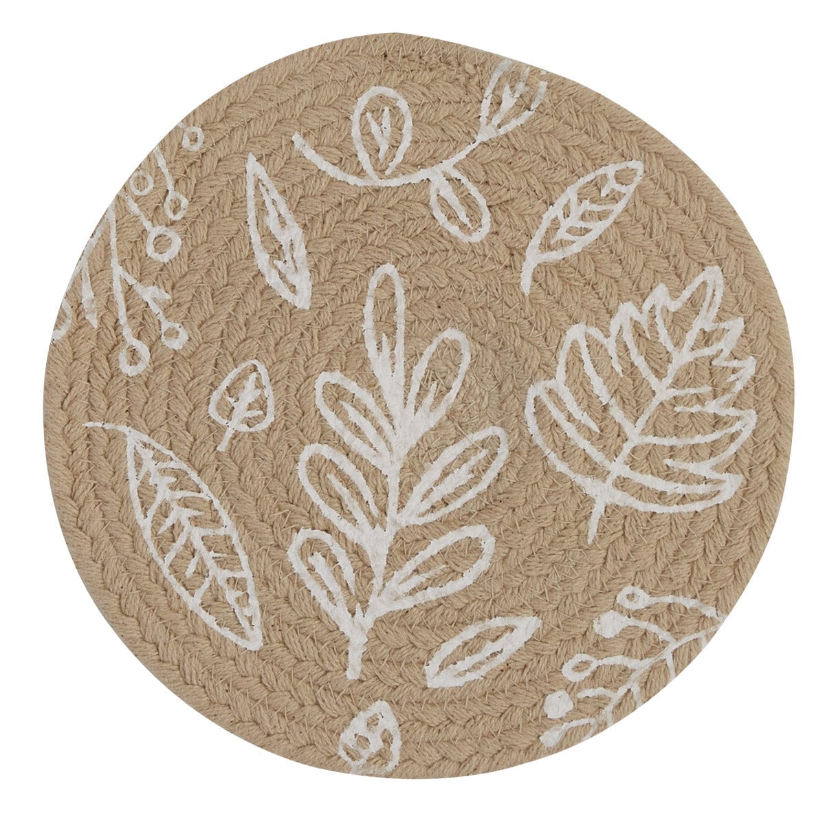 Graphic Leaves Stone Trivet