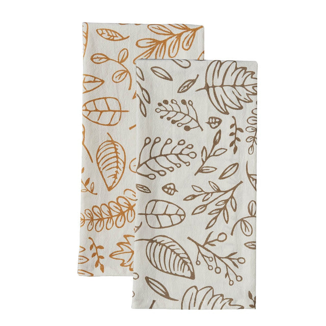 Graphic Leaves Dishtowel Set