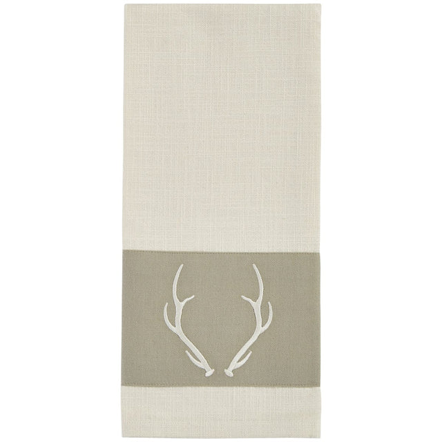 Antler Check Dishtowel