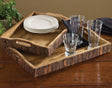 Bark Edge Serving Tray Set