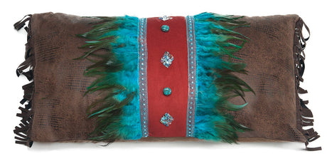 Turquoise Diamonds Throw Pillow