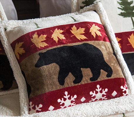 Winter Bear Throw Pillow