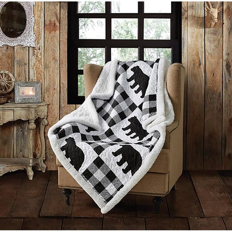 Black Bear Haven Sherpa Throw