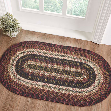 Autumn Plaid 48" Oval Accent Rug