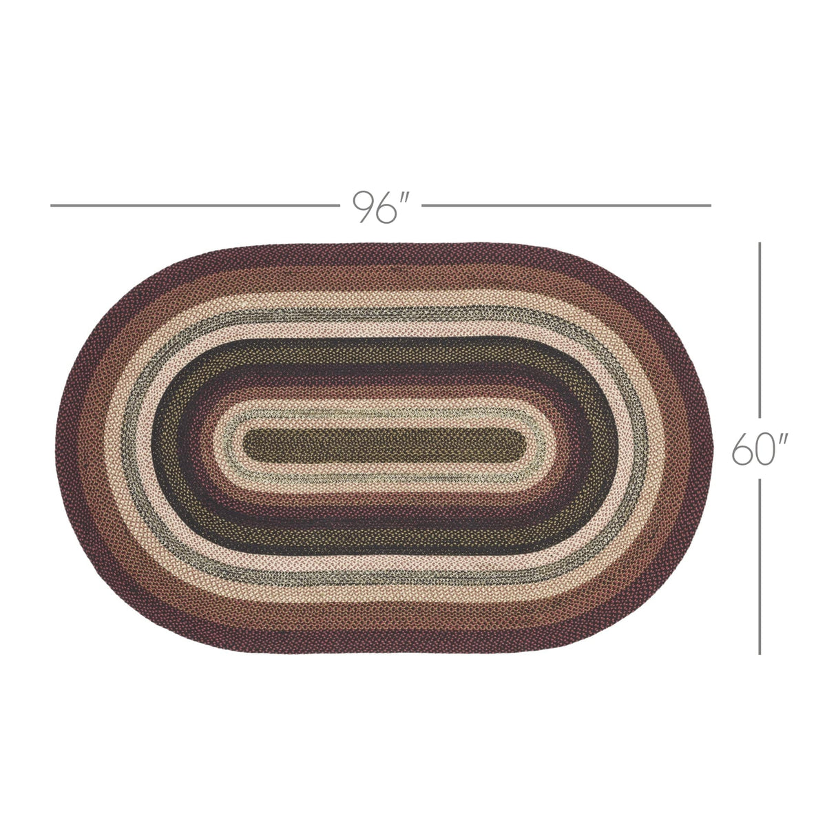 Autumn Plaid 96" Oval Area Rug