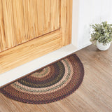 Autumn Plaid 33" Half-Circle Accent Rug