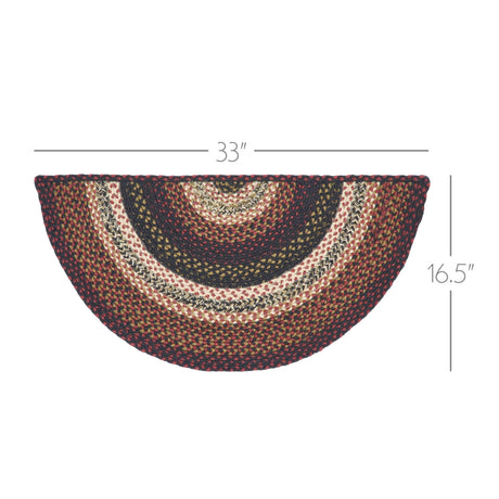 Autumn Plaid 33" Half-Circle Accent Rug