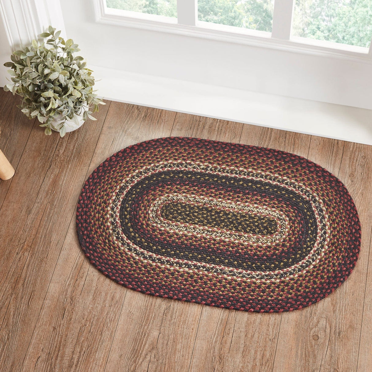 Autumn Plaid 30" Oval Accent Rug