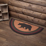 Wildlife Patch 33" Half-Circle Bear Accent Rug