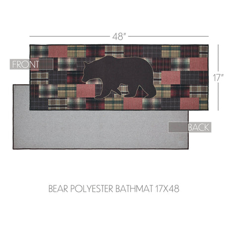 Wildlife Patch 48" Rectangle Bear Bath Mat